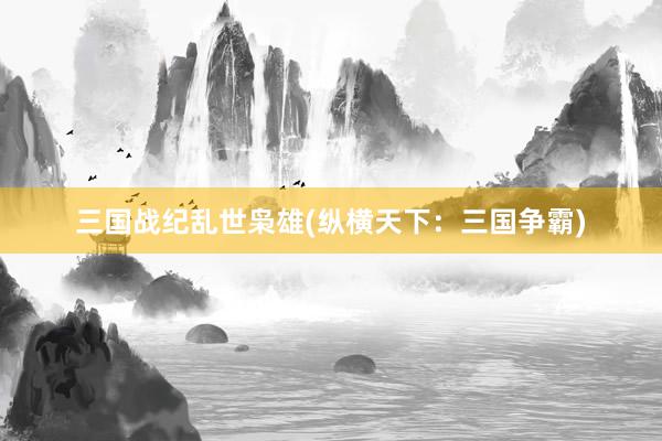 三国战纪乱世枭雄(纵横天下：三国争霸)